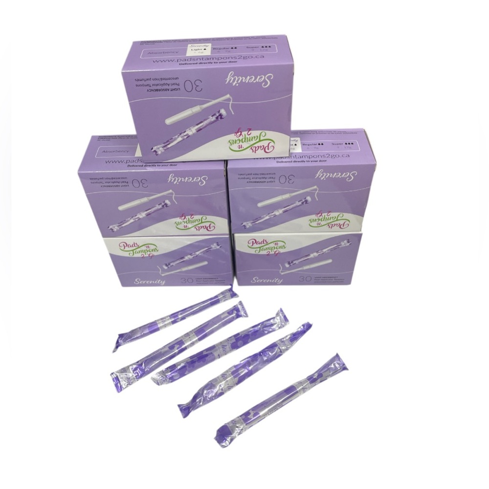 Serenity Light Regular Absorbency Pearl Applicator Tampons 6g for Ladies